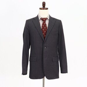 Corneliani 42L Gray Solid 2-Button Sport Coat Blazer Jacket V444